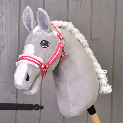 Halter red stripe with fur 1
