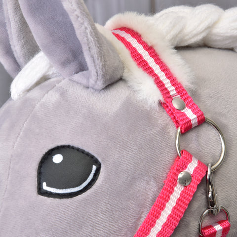 Halter red stripe with fur 3